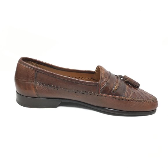 Mezlan Costa Loafers Shoes Size 9 Brown Crocodile main image 6